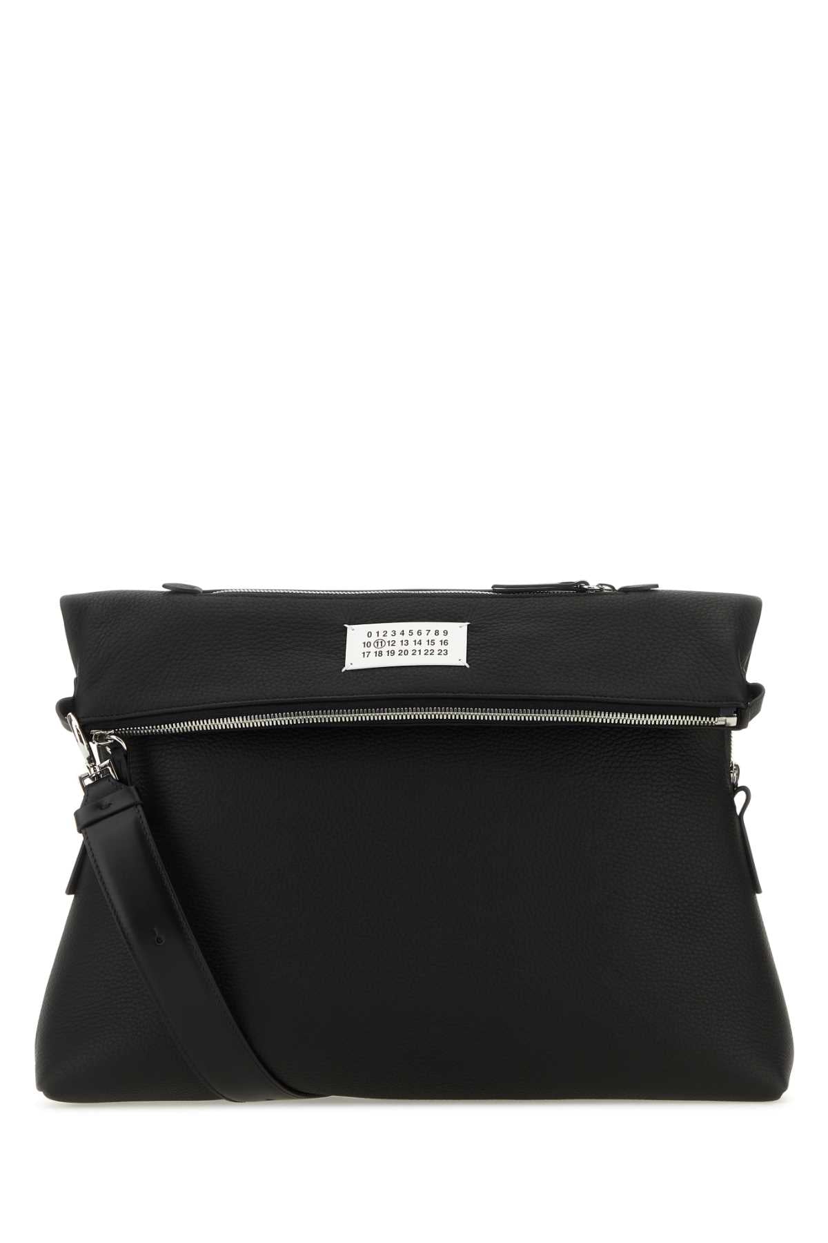 Maison Margiela Men Black Leather Crossbody Bag