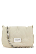 Maison Margiela Women Chalk Nappa Leather Small Glam Slam Flap Crossbody Bag