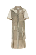 Maison Margiela Women Cappuccino Mesh Shirt Dress