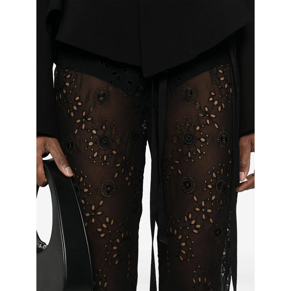 Ann Demeulemeester Black Trousers - Cropped Trousers Women