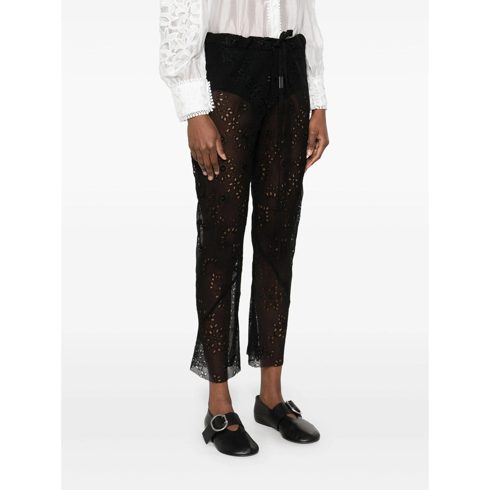 Ann Demeulemeester Black Trousers - Cropped Trousers Women